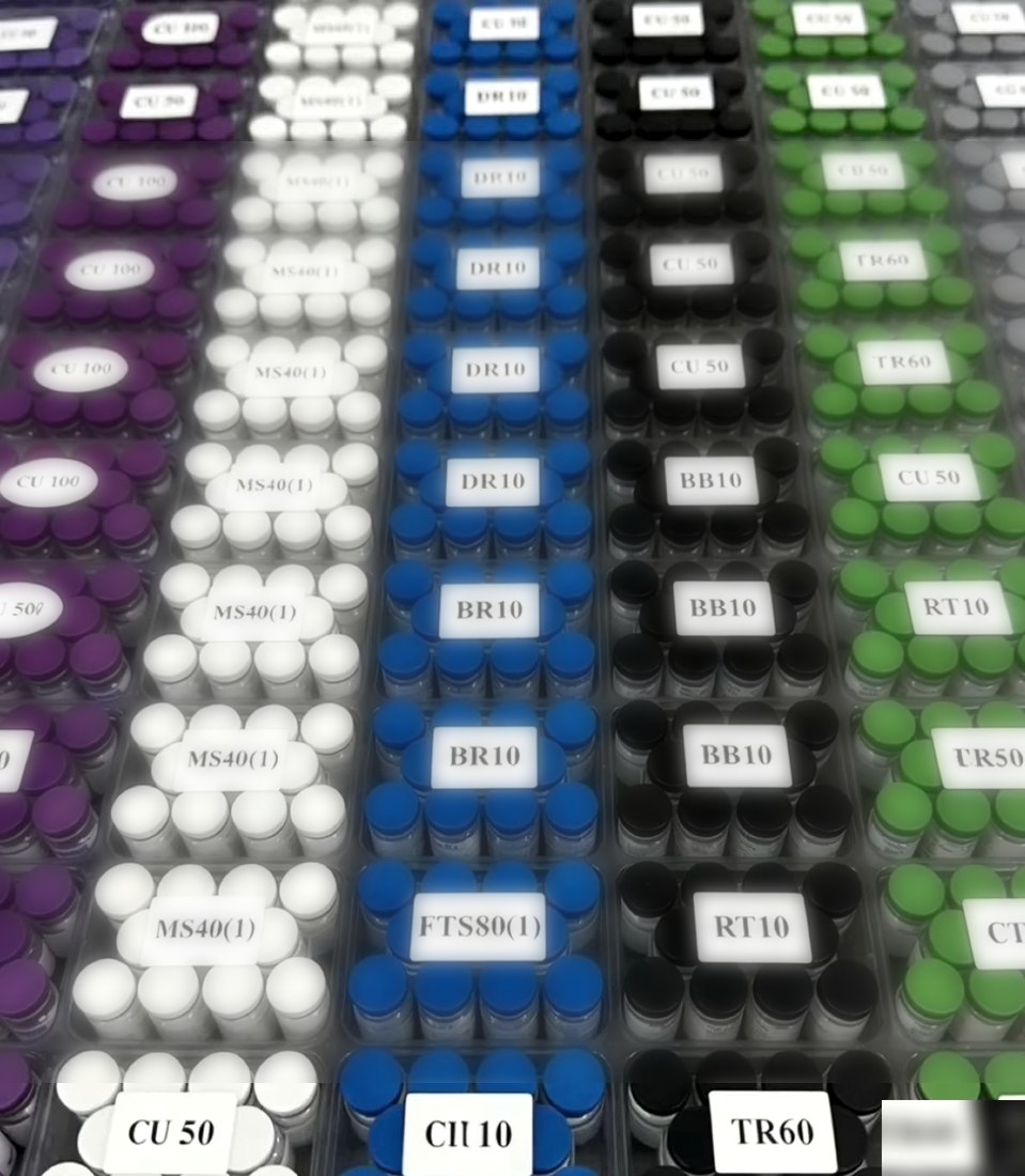 Batch packaging overview with softened labels