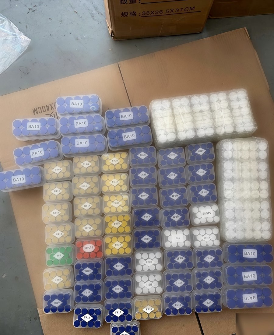 Organized research supply overview with softened labels